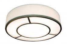  RVEF1624LAJUDSNLW - Reeves - LED 16'' Flush Mount - Satin Nickel Finish - White Linen Shade