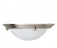  HF6213BNSCT - Two Light Brushed Nickel White Swirl Glass Bowl Flush Mount