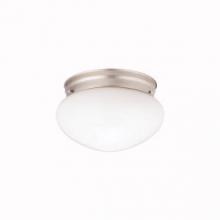 Kichler 206NI - Ceiling Space 7.5" 1 Light Flush Mount with White Globe in Brushed Nickel (12 pack)
