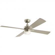 Kichler 330140NI - Lija 52 inch LED Ceiling Fan in Nickel with Etched Cased Opal Glass