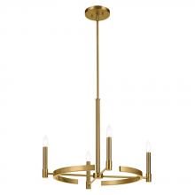  52426BNB - Tolani 20.25" 4-Light Chandelier in Brushed Natural Brass