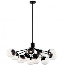 Kichler 52703BKCLR - Linear Chandelier Convertible 12Lt