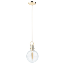 Artcraft AC10120PB - Single Round Glass Pendant (Polished Brass)