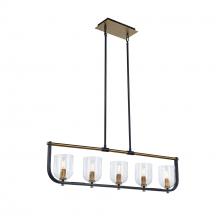  AC11745BB - Cheshire Collection 5-Light Island Light, Black & Brass