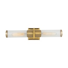  AC11772CB - Positano Collection 2-Light Bathroom Vanity Light Brushed Brass and Clear Glass