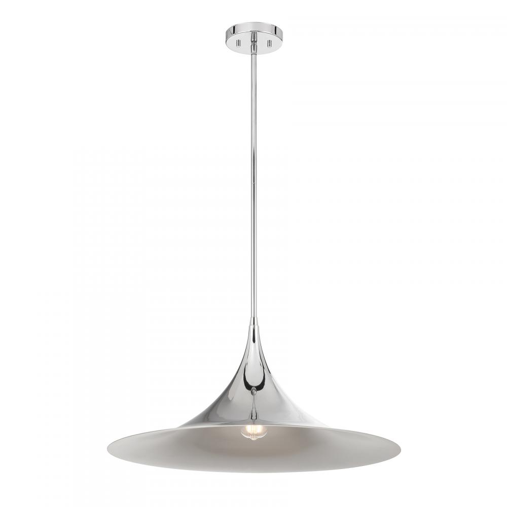 Bowdin 1-Light Pendant in Polished Chrome