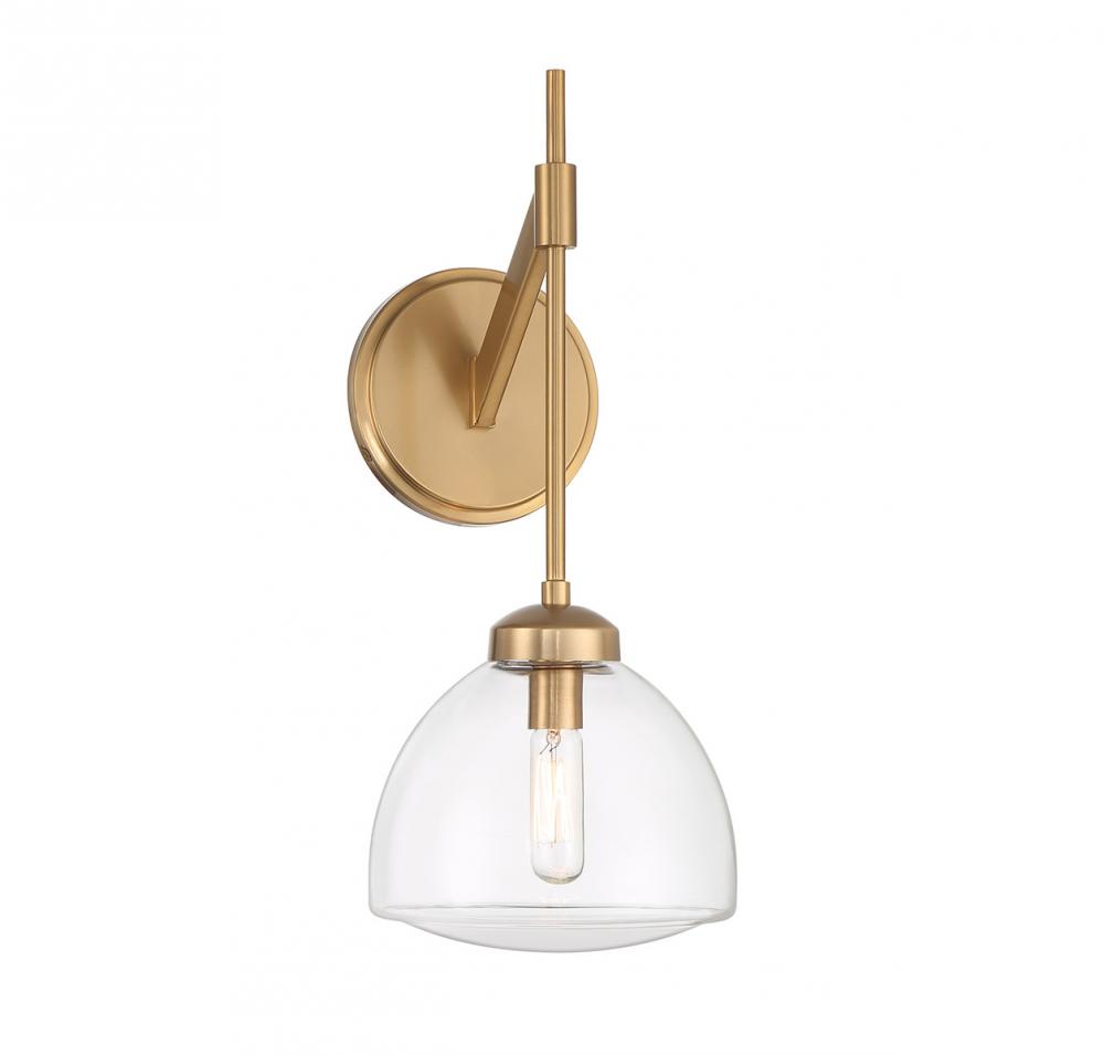 Corbin 1-Light Wall Sconce in Warm Brass