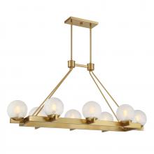  1-1016-8-322 - Darien 8-Light Linear Chandelier in Warm Brass