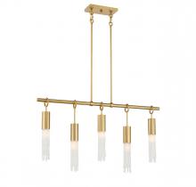 Savoy House 1-1365-5-322 - Chelsea 5-Light Linear Chandelier in Warm Brass