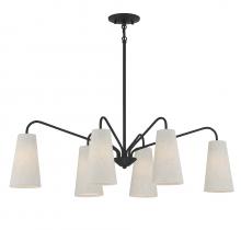  1-1785-6-89 - Edgewood 6-Light Linear Chandelier in Matte Black