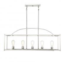  1-190-5-109 - Palladian 5-Light Linear Chandelier in Polished Nickel