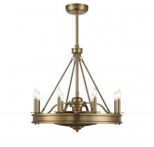  39-FD-124-322 - Lyon 8-Light Fan D'Lier in  Warm Brass