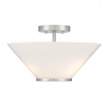  6-4012-3-SN - Blair 3-Light Convertible Semi-Flush or Pendant in Satin Nickel