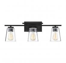  8-1020-3-BK - Calhoun 3-Light Bathroom Vanity Light in Black