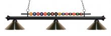 Z-Lite 170MB-MBN - 3 Light Billiard