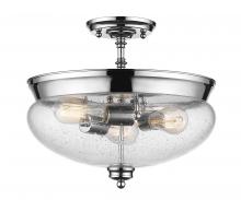  722SF-CH - 3 Light Semi Flush Mount