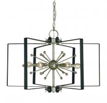  F-L1120 SP/PN/MBLACK - 6-LIGHT SATIN PEWTER/PN/MATTE BLACK VEGA CHANDELIER