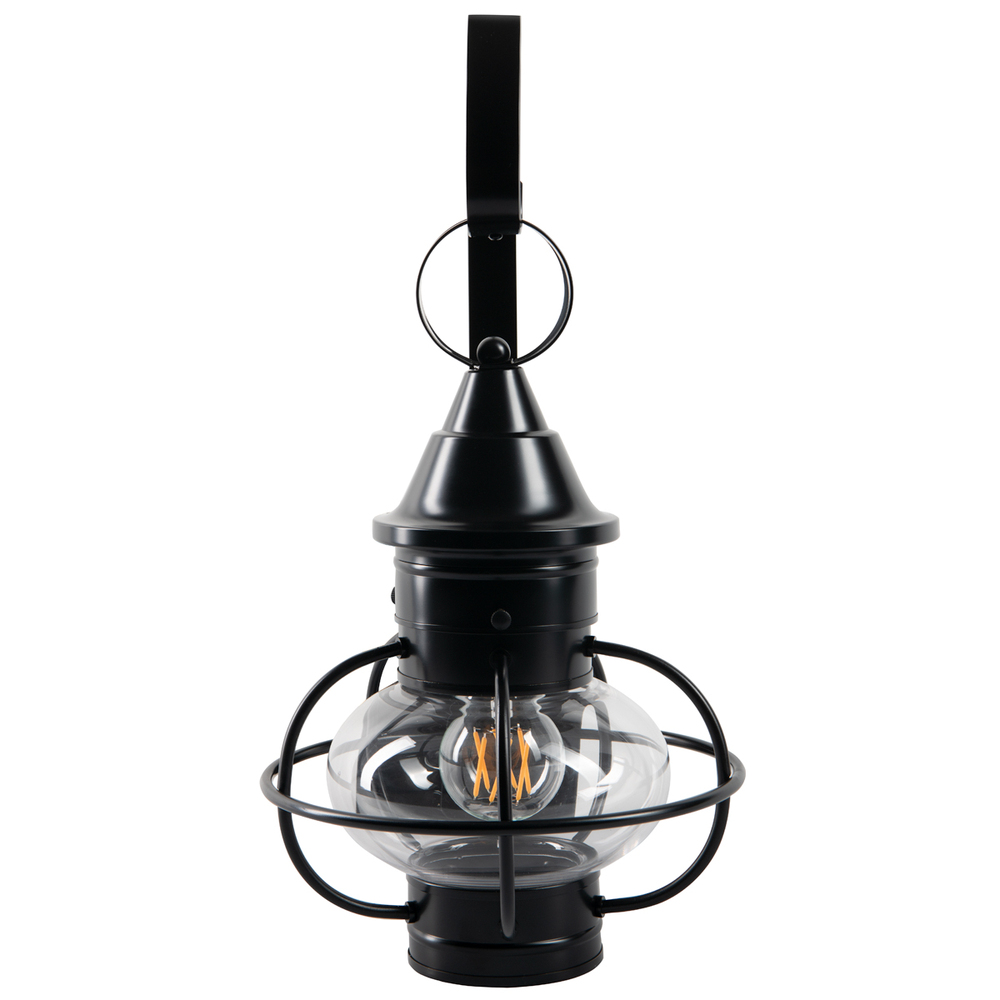 Classic Onion Outdoor Wall Light - Black With Clear Glass
