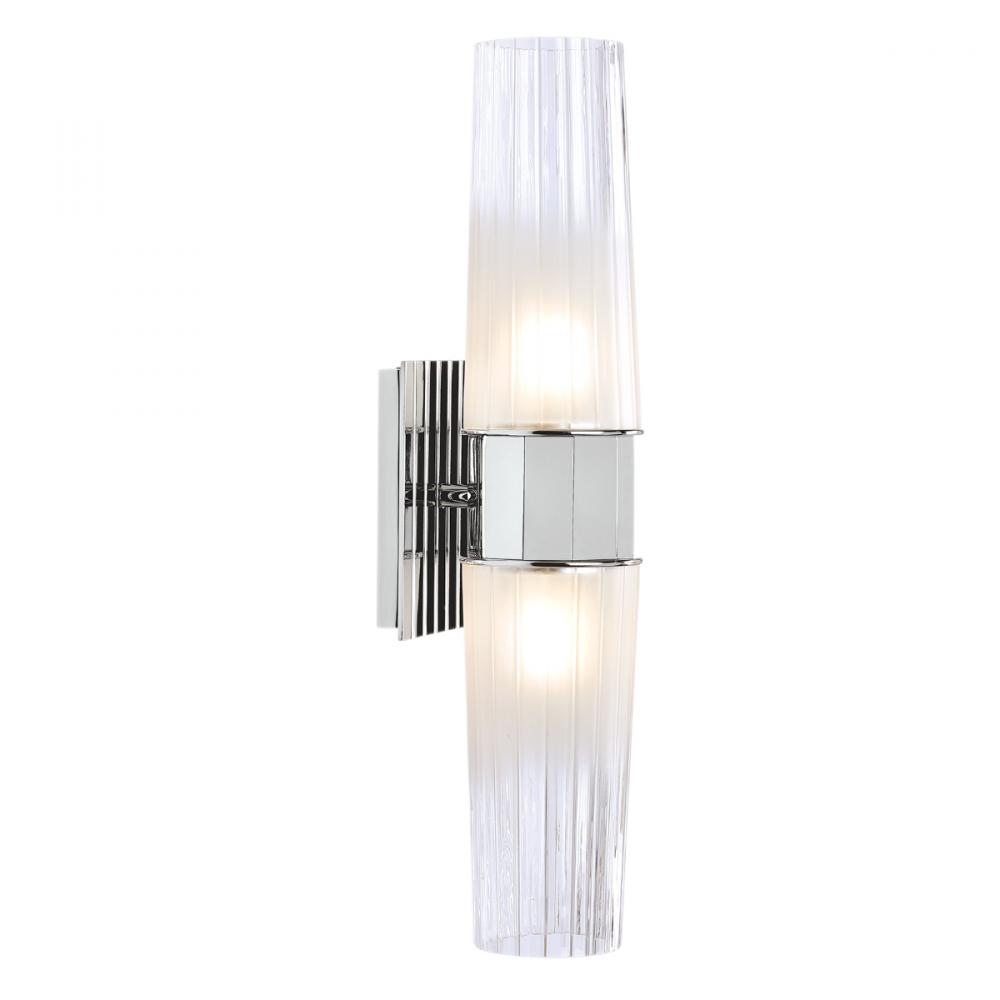 Icycle Double Wall Sconce - Chrome
