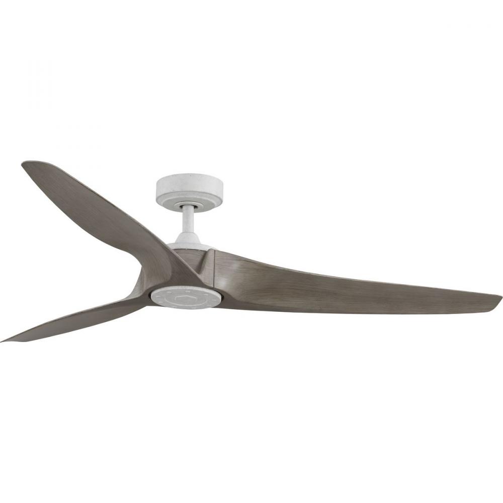 Manvel Collection 60 in. Three-Blade Cottage White Urban Industrial Ceiling Fan with Full function 6