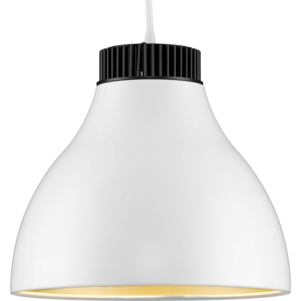 Radian LED Collection  Modern Satin White Metal Pendant