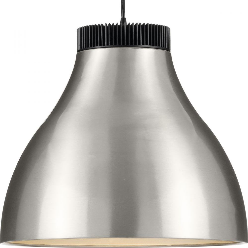 Radian LED Collection  Modern Brushed Nickel Metal Pendant