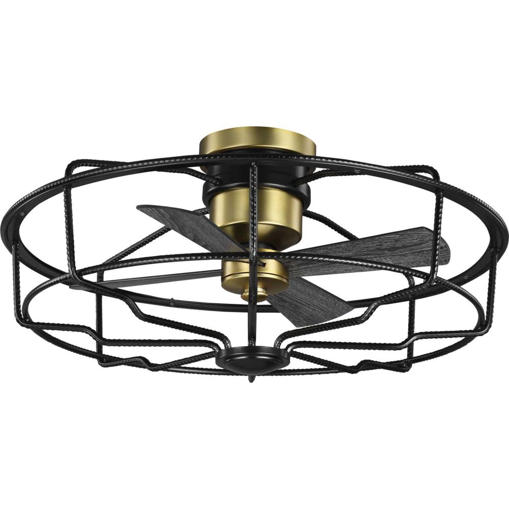 Loring Collection 33" Four-Blade Black Ceiling Fan