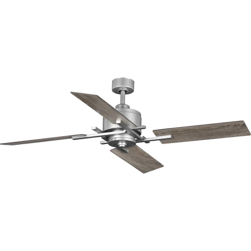 Bedwin Collection 56" Four-Blade Galvanized Ceiling Fan