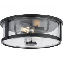 Progress P350253-31M - Gilliam Collection 12-5/8 in. Two-Light Matte Black New Traditional Flush Mount