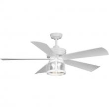 Progress P250011-028-WB - Midvale Collection 5-Blade White 56-Inch AC Motor Coastal Ceiling Fan