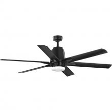 Progress P250026-031-30 - Arlo Collection 60" Indoor/Outdoor Six-Blade Black Ceiling Fan