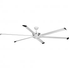 Progress P250030-028 - Huff Collection Indoor/Outdoor 96" Six-Blade  Satin White Ceiling Fan