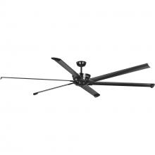 Progress P250030-031 - Huff Collection Indoor/Outdoor 96" Six-Blade Black Ceiling Fan