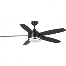  P250036-031-30 - Albin Collection 54" Indoor/Outdoor Five-Blade Black Ceiling Fan