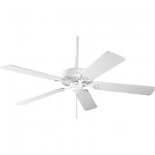 Progress P250066-030 - AirPro 52-Inch White 5-Blade AC Motor Traditional Ceiling Fan