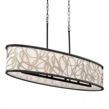  381N06MBAR - Scribble 6-Lt Linear Pendant - Matte Black/Artifact