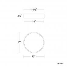  FM-20515-30-BK/AB - Salvo Flush Mount Light