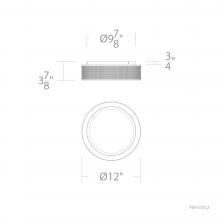  FM-57512-30-BK - Grille Flush Mount Light