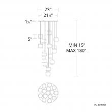  PD-68915R-AB - Banded Chandelier Light