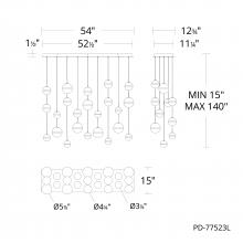  PD-77523L-AB - Cyllindra Chandelier Light