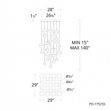  PD-77525S-AB - Cyllindra Chandelier Light