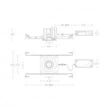  R3BRA-SCS-BK - Ocular 3.0 5CCT Round Adjustable Trim and Remodel Housing with New Construction Frame-In Kit and D