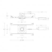  R3BRAN-SWD-BK - Ocular 3.0 Dim-to-Warm Round Adjustable Trim and Remodel Housing with New Construction Frame-In Ki