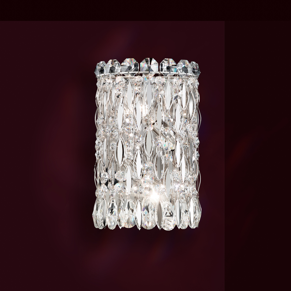 Sarella 2 Light 120V Wall Sconce in Polished Stainless Steel with Clear Radiance Crystal