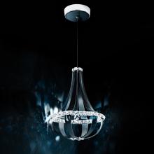 Schonbek 1870 SCE110DN-LW1S - Crystal Empire LED 27in 120V Pendant in White Pass Leather with Clear Crystals from Swarovski