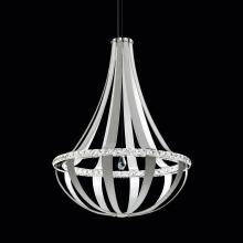  SCE130DN-LC1R - Crystal Empire LED 45in 120V Pendant in Chinook Leather with Clear Radiance Crystal