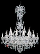  6861-211H - Olde World 45 Light 120V Chandelier in Aurelia with Clear Heritage Handcut Crystal