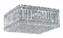 Schonbek 1870 2124R - Quantum 4 Light 120V Flush Mount in Polished Stainless Steel with Clear Radiance Crystal