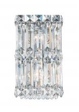 Schonbek 1870 2235R - Quantum 2 Light 120V Wall Sconce in Polished Stainless Steel with Clear Radiance Crystal