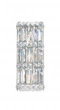 Schonbek 1870 2236R - Quantum 3 Light 120V Wall Sconce in Polished Stainless Steel with Clear Radiance Crystal